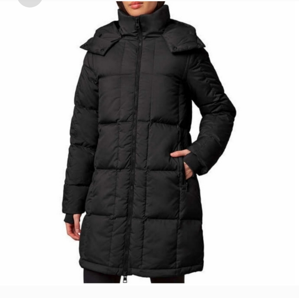 Mondetta Ladies Square Quilted Down Parka ~ BLACK - Picture 7 of 9
